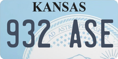 KS license plate 932ASE