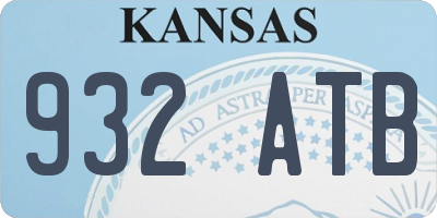 KS license plate 932ATB