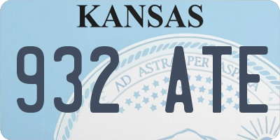 KS license plate 932ATE