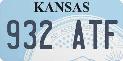 KS license plate 932ATF