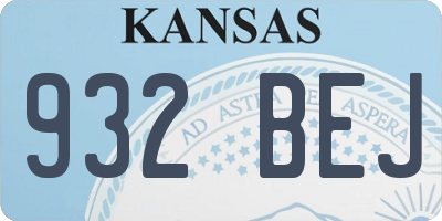 KS license plate 932BEJ
