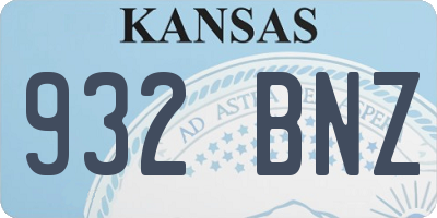 KS license plate 932BNZ