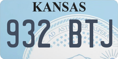 KS license plate 932BTJ