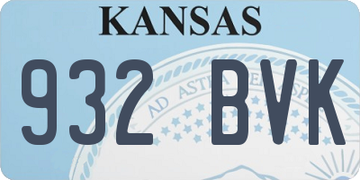 KS license plate 932BVK