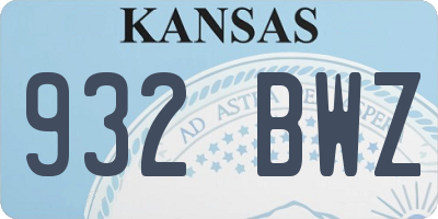 KS license plate 932BWZ
