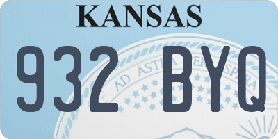 KS license plate 932BYQ
