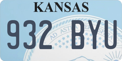 KS license plate 932BYU