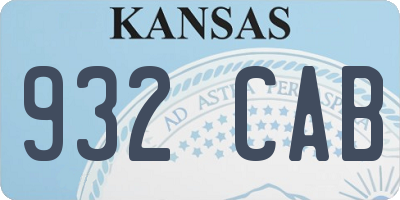 KS license plate 932CAB
