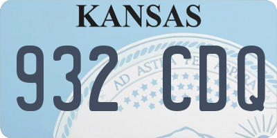 KS license plate 932CDQ