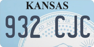 KS license plate 932CJC
