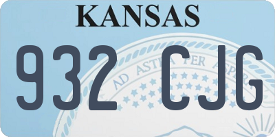 KS license plate 932CJG