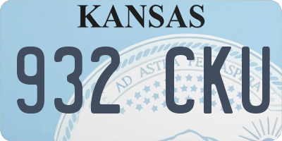 KS license plate 932CKU
