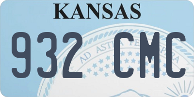 KS license plate 932CMC
