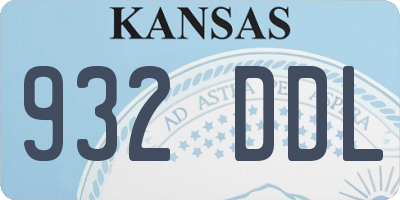 KS license plate 932DDL