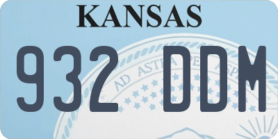 KS license plate 932DDM