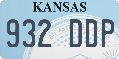 KS license plate 932DDP