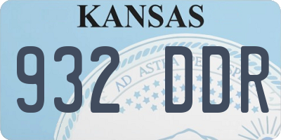KS license plate 932DDR