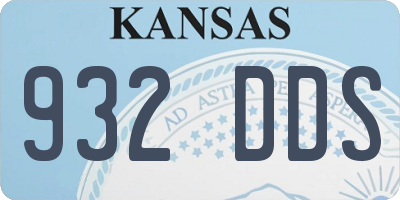KS license plate 932DDS