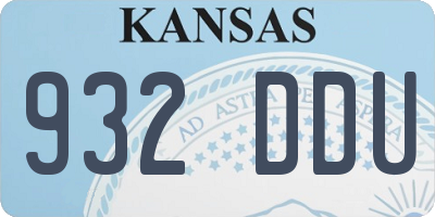 KS license plate 932DDU