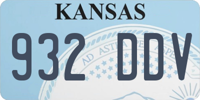 KS license plate 932DDV