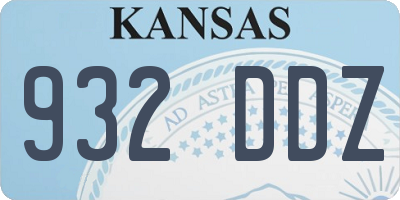 KS license plate 932DDZ