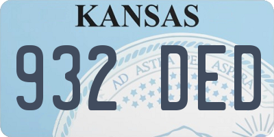 KS license plate 932DED