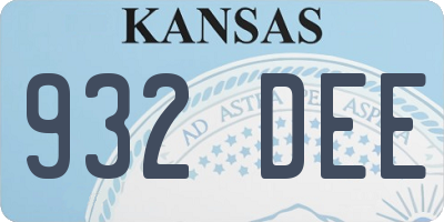 KS license plate 932DEE
