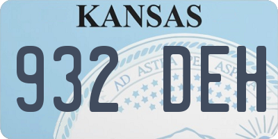 KS license plate 932DEH