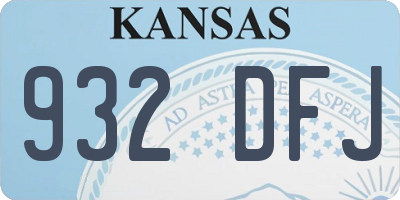 KS license plate 932DFJ