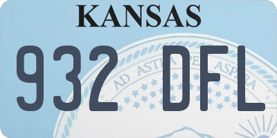 KS license plate 932DFL