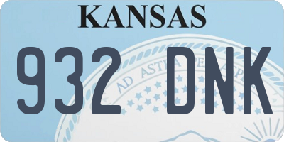KS license plate 932DNK