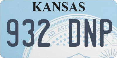 KS license plate 932DNP
