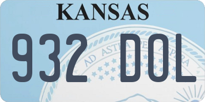 KS license plate 932DOL