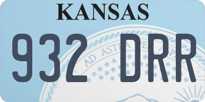 KS license plate 932DRR