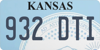 KS license plate 932DTI