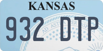 KS license plate 932DTP