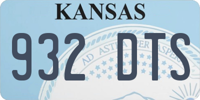 KS license plate 932DTS