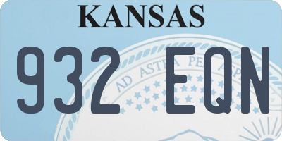 KS license plate 932EQN