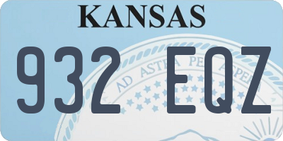 KS license plate 932EQZ