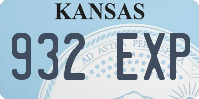 KS license plate 932EXP