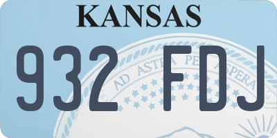 KS license plate 932FDJ