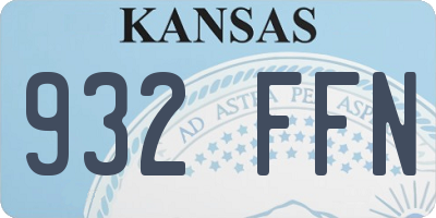 KS license plate 932FFN