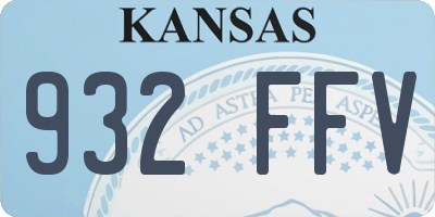 KS license plate 932FFV