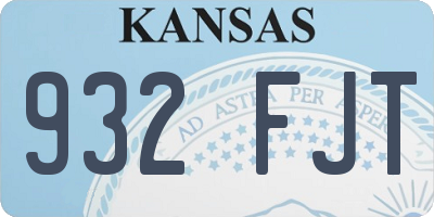 KS license plate 932FJT
