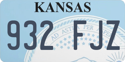 KS license plate 932FJZ