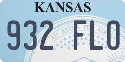 KS license plate 932FLO