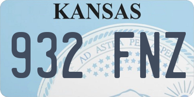KS license plate 932FNZ