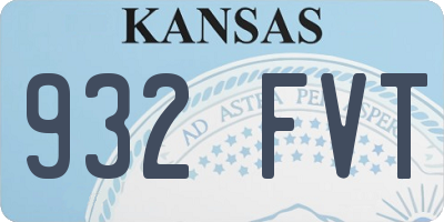 KS license plate 932FVT