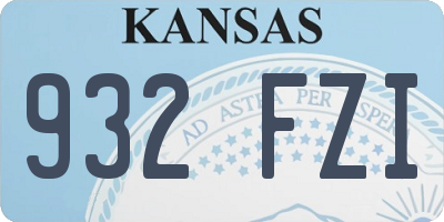 KS license plate 932FZI