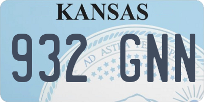 KS license plate 932GNN